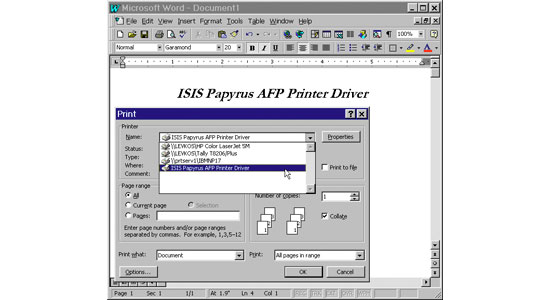 ibm afp printer driver for windows 7